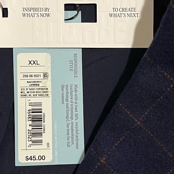 New Future Collective Reese Blutstein Womens XXL Blazer Navy Blue Prep School‎ - Picture 5 of 10